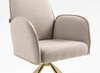 HR280 CSILLAGLÁB Latte modern boucle szék arany lábbal