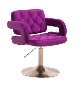 HR8403N Fukszia modern velúr szék arany lábbal