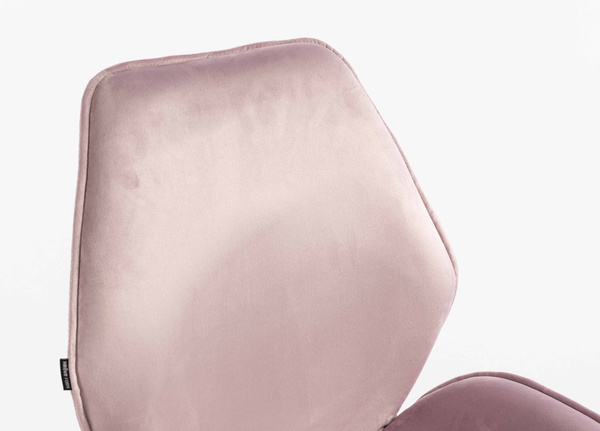 HR350CROSS Halványlila modern velúr szék krómozott lábbal