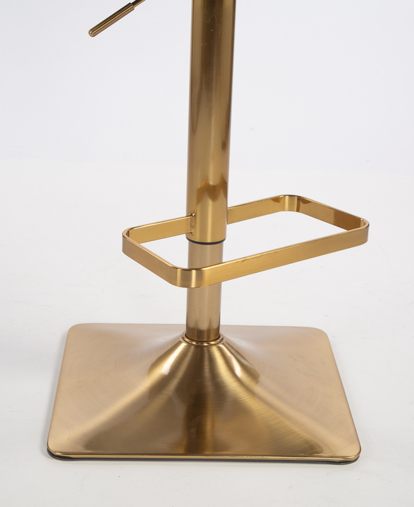 HR2055KW Fehér Modern Műbőr Szék Aany lábbal