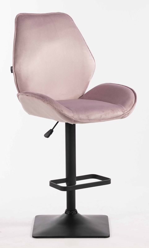 HR350KW Halványlila modern velúr szék fekete lábbal