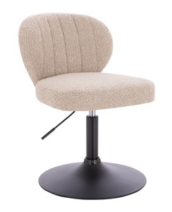 HR193N Latte modern boucle szék fekete lábbal