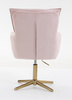 HR250CROSS Púder Rózsaszín modern velúr szék arany lábbal