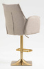 HR280KW Latte modern boucle szék arany lábbal