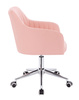 HC190K Rózsaszín Modern Műbőr Szék Krómozott lábbal
