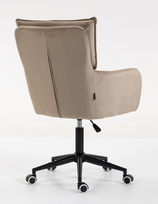 HR250K Latte modern velúr szék fekete lábbal