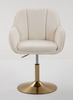 HR2055N Krémszínű Modern Boucle Szék Arany lábbal