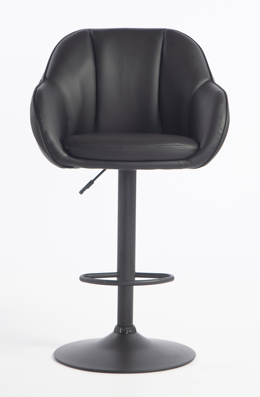 HR2055W Fekete Modern Műbőr Szék Fekete lábbal