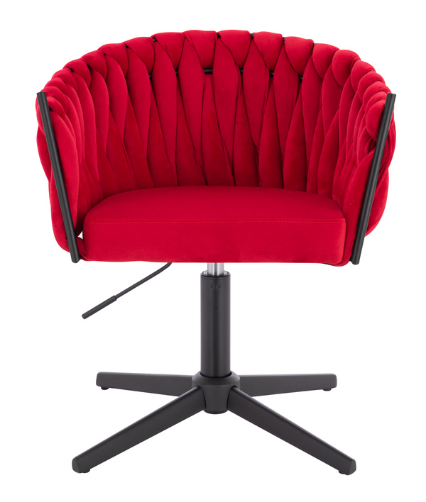 HR750CROSS Vörös Modern Velúr Szék Fekete lábbal