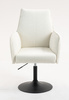 HR280N Krémszínű modern boucle szék fekete lábbal