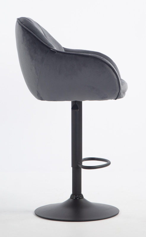 HR2055W Grafit Modern Velúr Szék Fekete lábbal