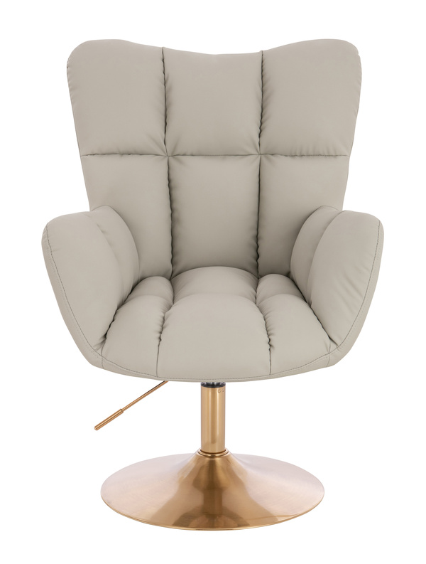 HR650N Ecru Műbőr Premium Soft szék arany lábbal