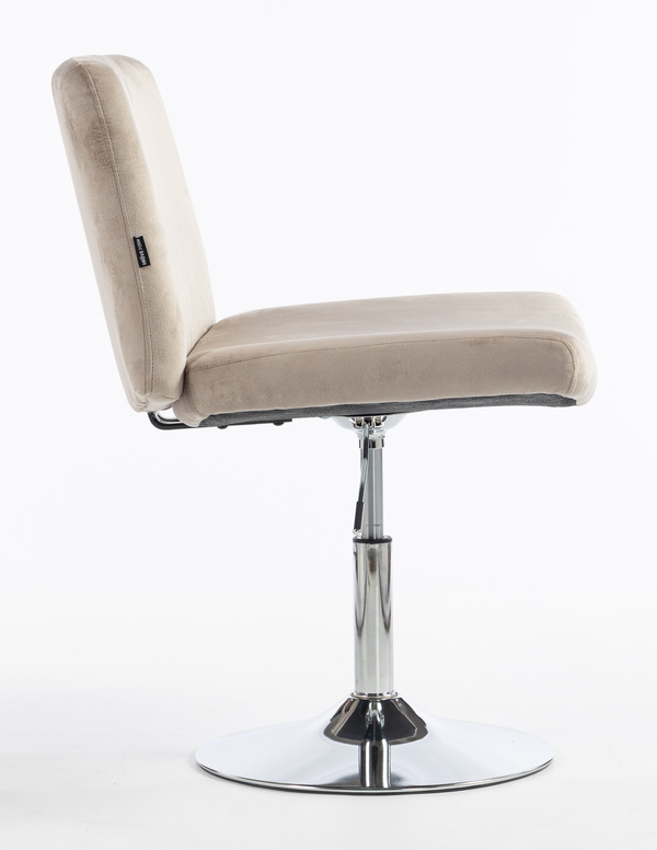 HR150N Latte Modern Velúr Szék Krómozott lábbal