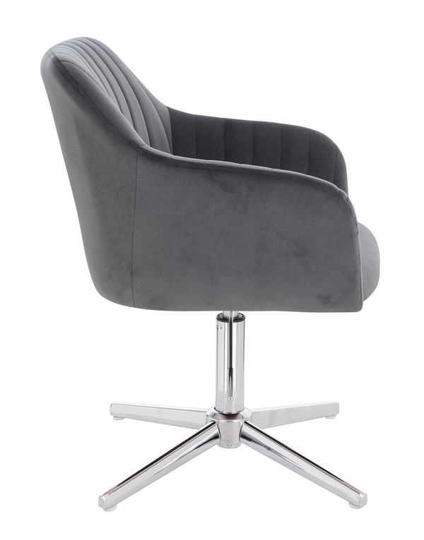 HR190CROSS Grafit Modern Velúr Szék Krómozott lábbal