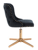 HR940CROSS Fekete Modern Velúr Szék Arany lábbal