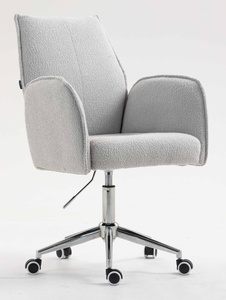 HR280K Szürke modern boucle szék krómozott lábbal