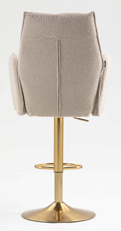 HR280W Latte modern boucle szék arany lábbal