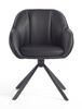 HR2055 CSILLAGLÁB Fekete Modern Műbőr Szék Fekete lábbal