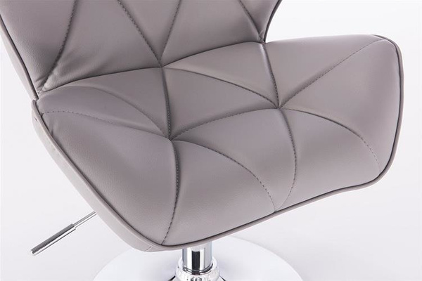 HC111K SZÜRKE modern műbőr szék krómozott lábbal