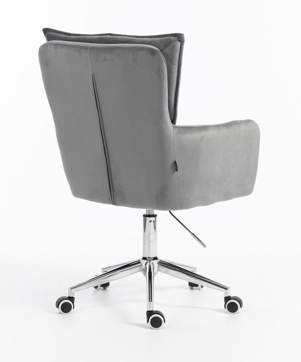 HR250K Grafit modern velúr szék krómozott lábbal