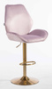 HR350W Halványlila modern velúr szék arany lábbal