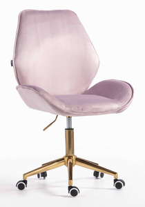HR350K Halványlila modern velúr szék arany lábbal