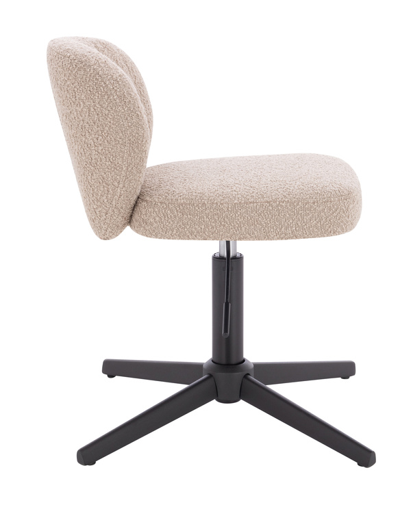 HR193CROSS Latte modern boucle  szék fekete lábbal