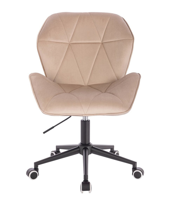 HR212K Latte modern velúr szék fekete lábbal