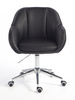 HR2055K Fekete Modern Műbőr Szék Krómozott lábbal