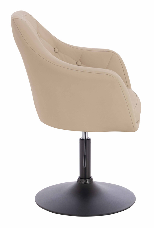 HR831N Krémszínű Műbőr Premium Soft szék fekete lábbal