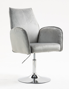 HR280N Acél Modern Velúr Szék Krómozott lábbal