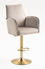 HR280W Latte Modern Velúr Szék Arany lábbal