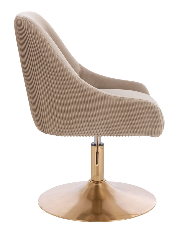 HR920N Latte Modern Velúr Szék Arany lábbal