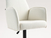 HR280W Krémszínű modern boucle szék fekete lábbal