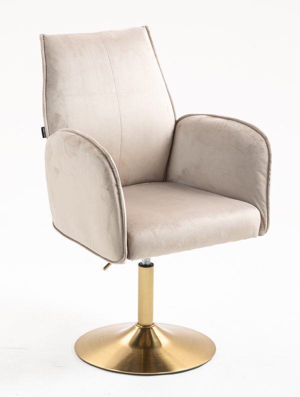 HR280N Latte Modern Velúr Szék Arany lábbal