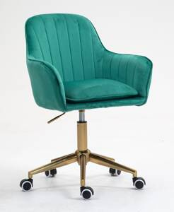 HR2022K Sötétzöld modern velúr szék arany lábbal