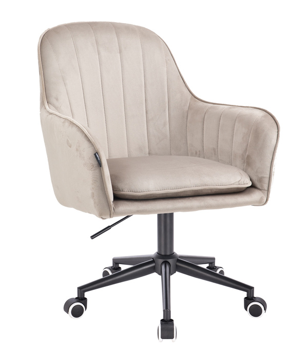 HR2022K Latte modern velúr szék fekete lábbal