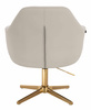 HR831CROSS Ecru Műbőr Premium Soft szék Arany lábbal