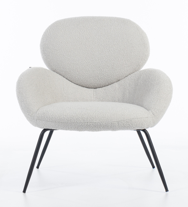 HR2045 Szürke modern boucle szék fekete lábbal