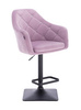 HR830KW Halványlila Modern Velúr Szék fekete lábbal