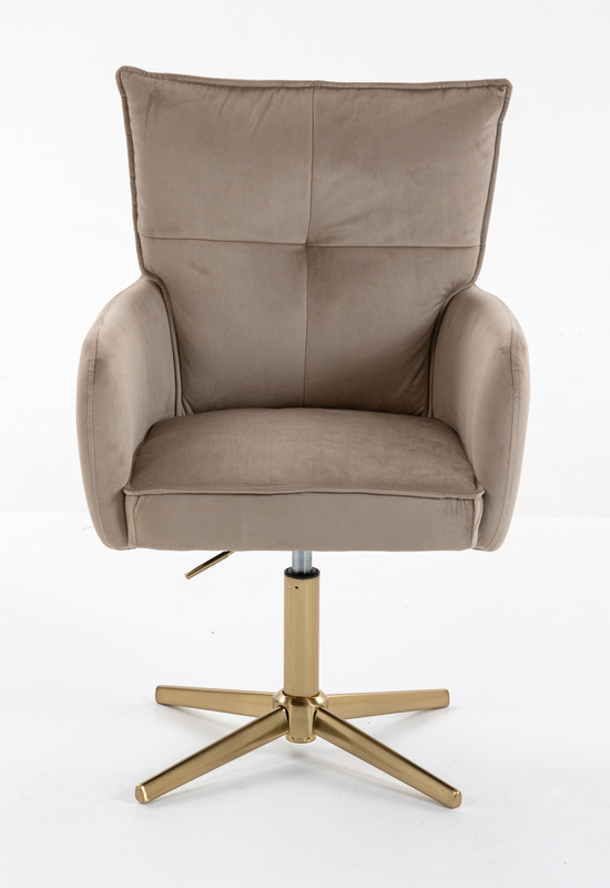 HR250CROSS Latte modern velúr szék arany lábbal