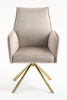 HR280 CSILLAGLÁB Latte Modern Velúr Szék Arany lábbal