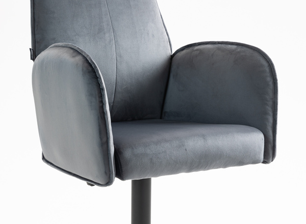HR280W Grafit Modern Velúr Szék Fekete lábbal