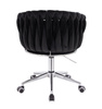 HR750K Fekete Modern Velúr Szék Krómozott lábbal