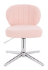 HR193CROSS Púder Rózsaszín modern boucle szék krómozott lábbal