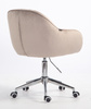HR2055K Latte Modern Velúr Szék Krómozott lábbal