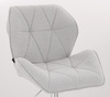HR212N Szürke modern boucle szék fekete lábbal