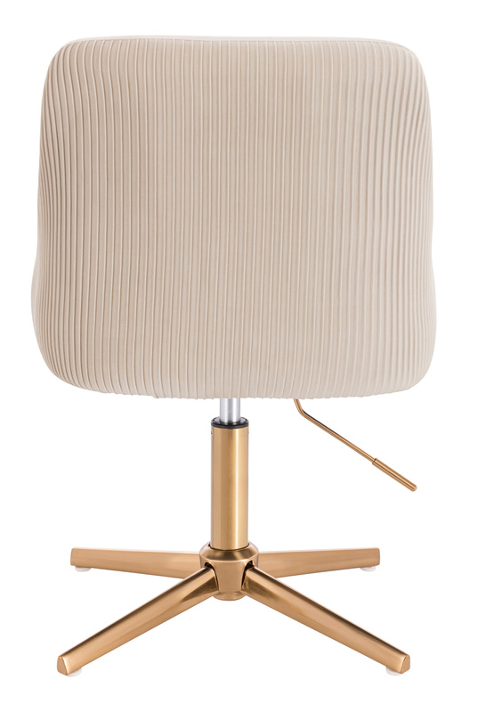 HR920CROSS Krémszínű Modern Velúr Szék Arany lábbal