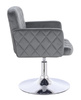 HR802N Grafit Modern Velúr Szék Krómozott lábbal