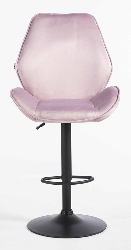 HR350W Halványlila modern velúr szék fekete lábbal